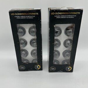 2 NIB LED-GLUHBIRNENLICHTERKETTE Battery Operated Garland String Lights 75" long